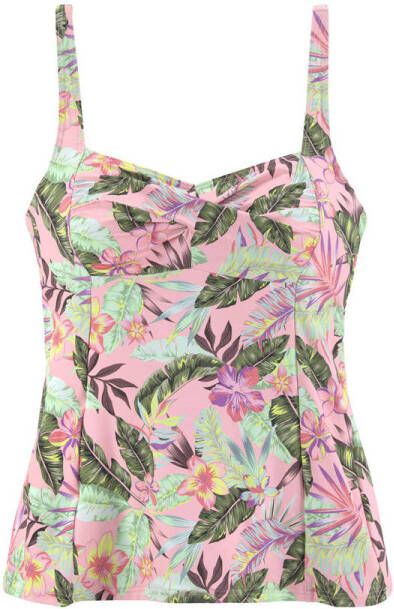 S.Oliver RED LABEL Beachwear Beugeltankinitop AZALEA met tropische print