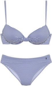 S.Oliver voorgevormde beugel bikinitop blauw wit
