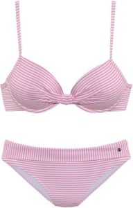 S.Oliver voorgevormde beugel bikinitop roze wit