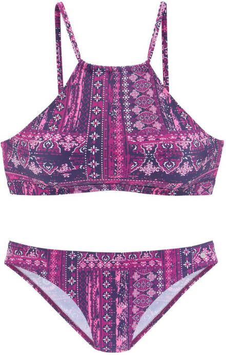 s.Oliver voorgevormde crop bikini paars roze