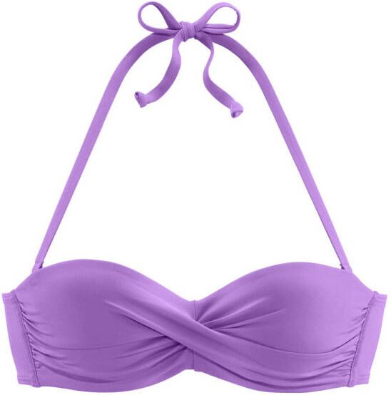 S.Oliver RED LABEL Beachwear Bandeau-bikinitop Spain in effen kleuren met wikkel-look