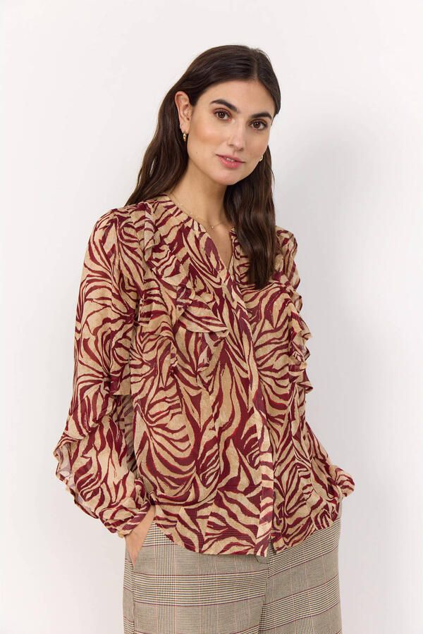 Soyaconcept Blouse met lange mouwen en blinde knoopsluiting model 'VALBORG' - Foto 3