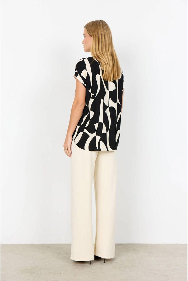 Soyaconcept regular fit blouse van viscose met V-hals model 'CHANISE' - Foto 3