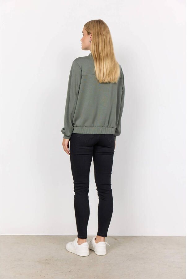 Soyaconcept Sweatjack met drukknoopsluiting model 'BANU'