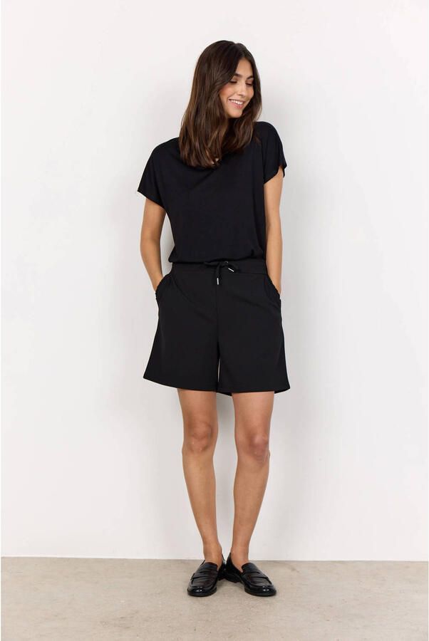 Soyaconcept comfort fit high waist sweatshort zwart - Foto 3