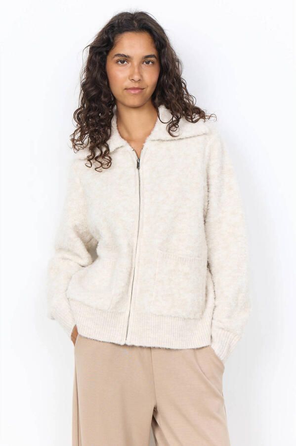 Soyaconcept gebreid vest met wol ecru - Foto 1