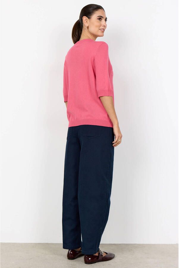 Soyaconcept gebreid vest roze - Foto 2