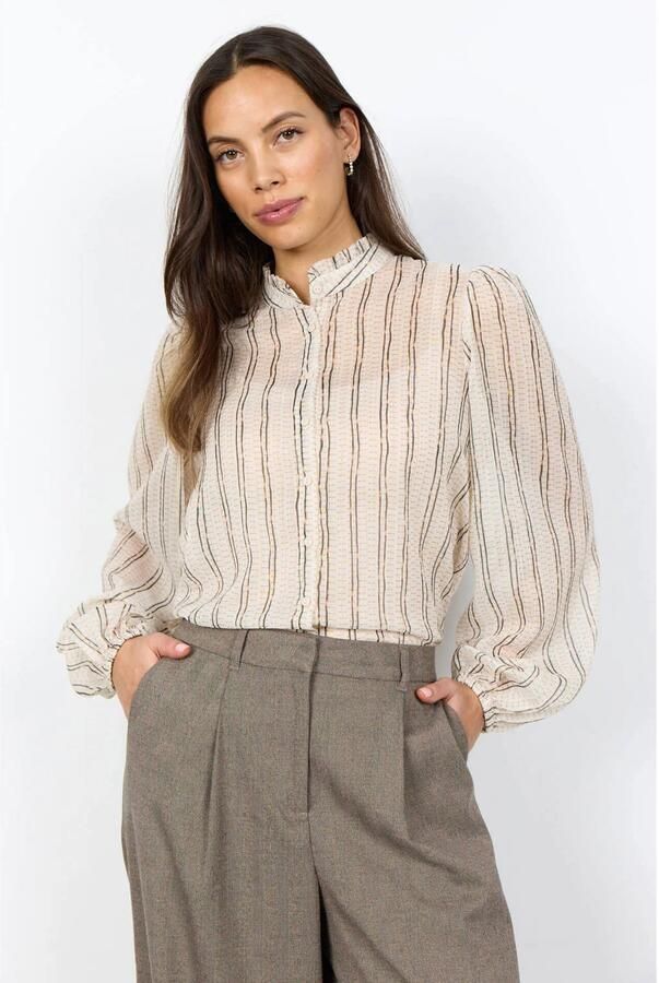 Soyaconcept gestreepte blouse ecru