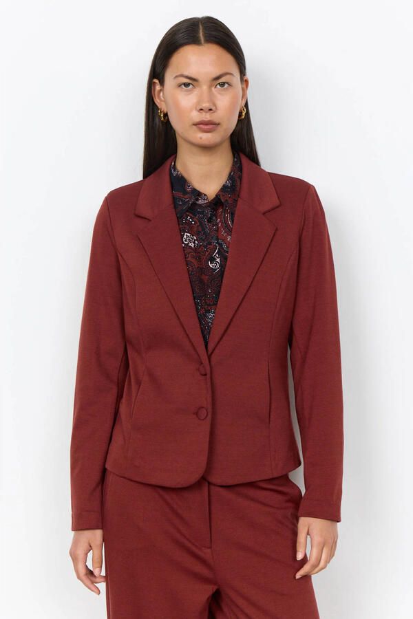 Soyaconcept getailleerde blazer roodbruin