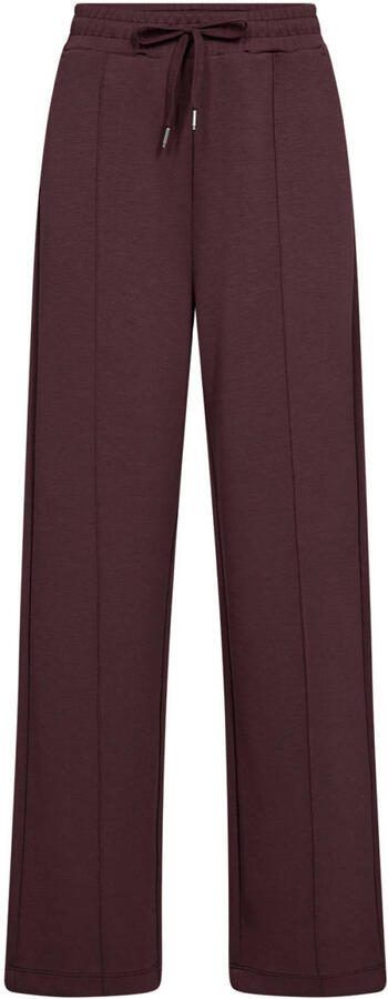 Soyaconcept high waist wide leg broek donkerpaars