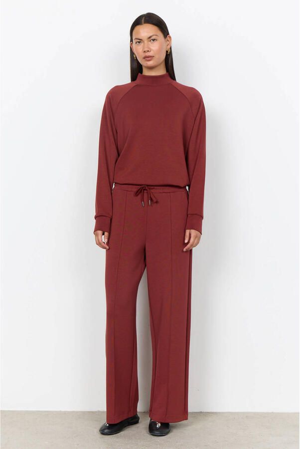 Soyaconcept high waist wide leg joggingbroek roodbruin - Foto 2