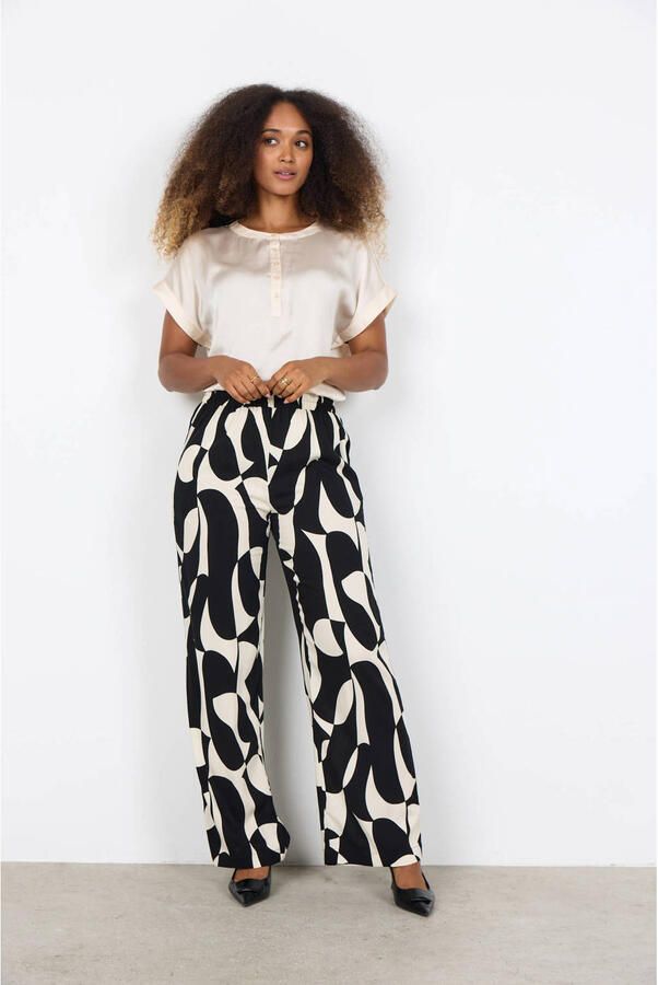 Soyaconcept Stoffen broek van viscose in all-over look model 'CHANISE' - Foto 3