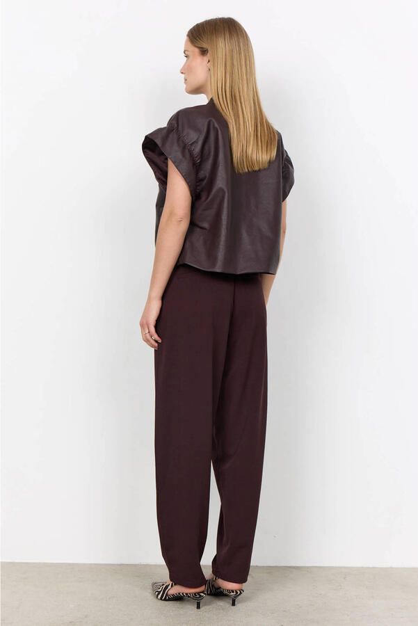 Soyaconcept imitatieleren jas donkerbruin - Foto 3