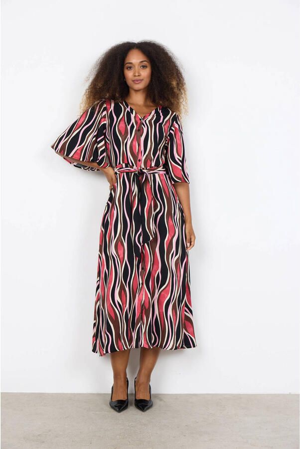 Soyaconcept regular fit midi-jurk van pure viscose model 'Cammi' - Foto 2