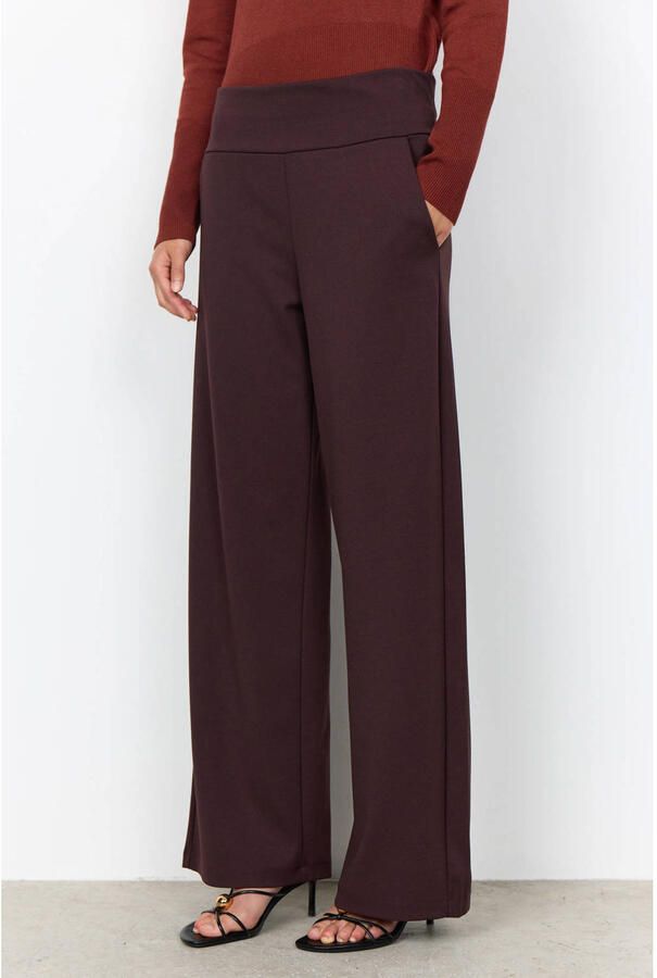 Soyaconcept regular fit pantalon donkerbruin