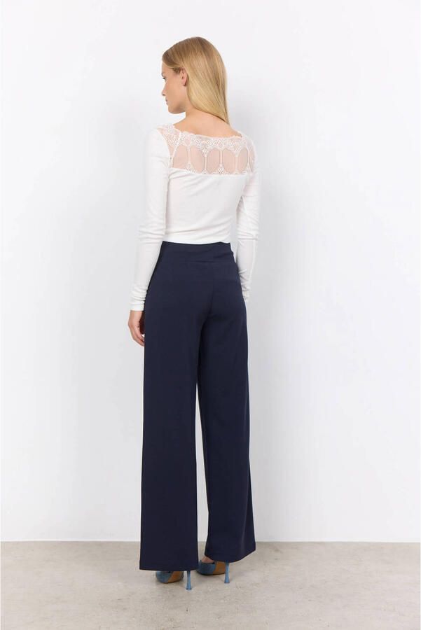 Soyaconcept regular waist pantalon donkerblauw