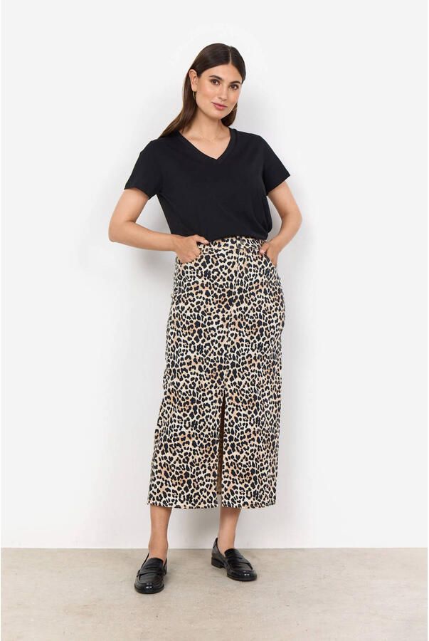 Soyaconcept Dierenprint Midi Rok Kameel Multicolor Dames - Foto 2