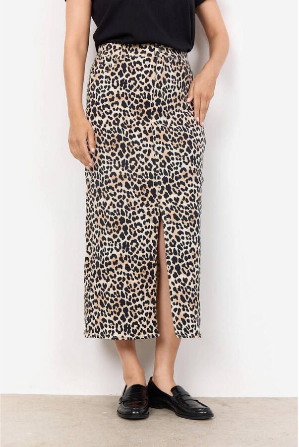 Soyaconcept Dierenprint Midi Rok Kameel Multicolor Dames - Foto 3