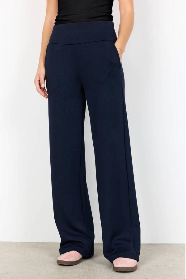 Soyaconcept straight high waist casual broek marineblauw - Foto 2