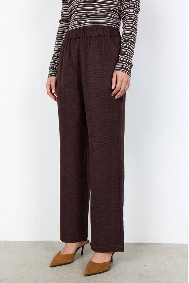 Soyaconcept straight leg broek donkerbruin