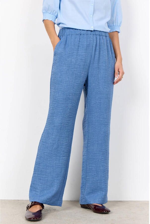 Soyaconcept straight regular waist broek blauw