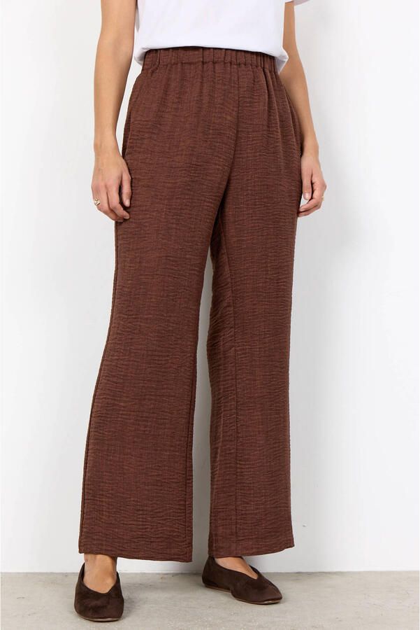 Soyaconcept straight regular waist broek bruin