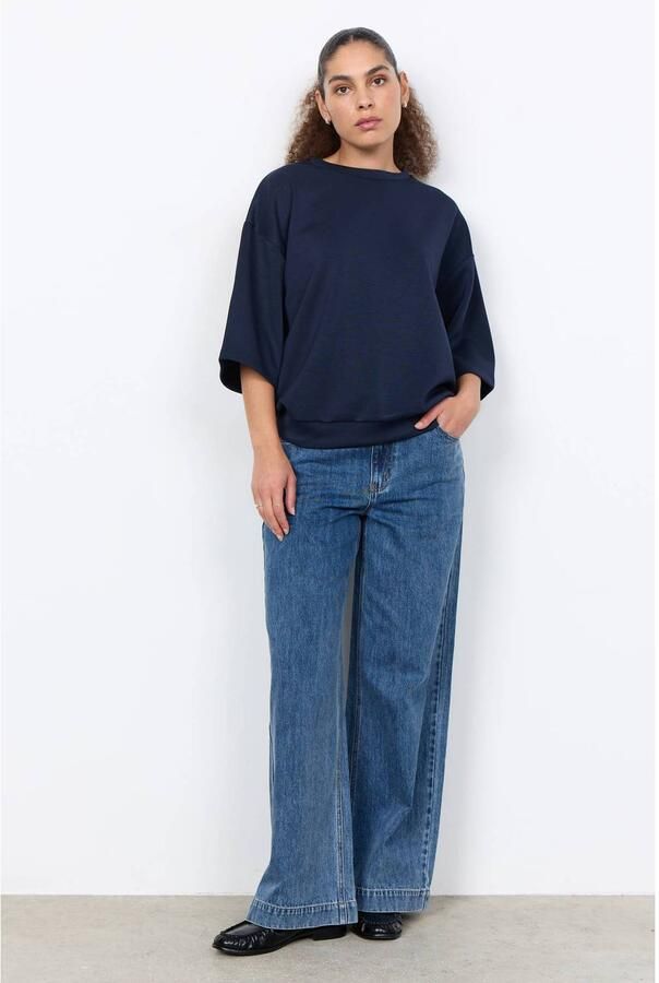 Soyaconcept sweater met backprint donkerblauw - Foto 3
