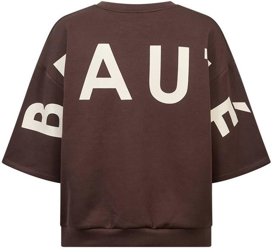 Soyaconcept sweater met backprint donkerbruin - Foto 2