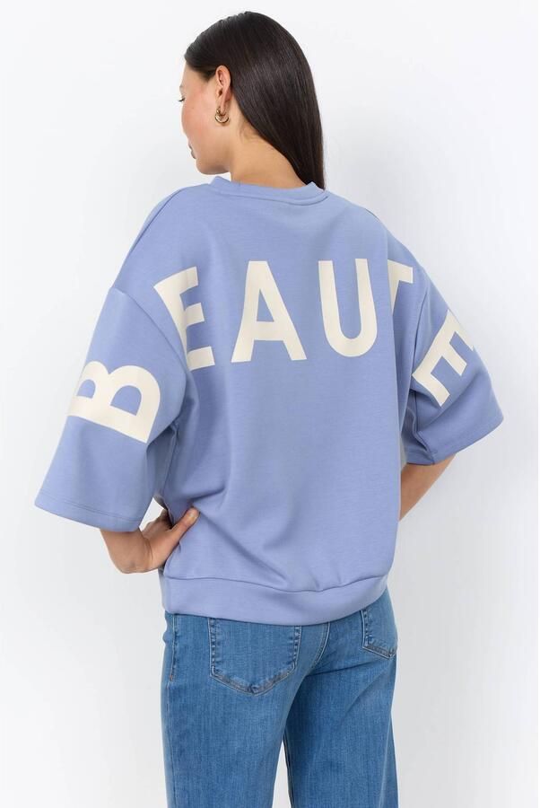 Soyaconcept sweater met backprint lichtblauw - Foto 3