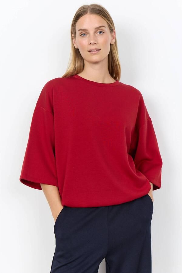 Soyaconcept sweater met backprint rood