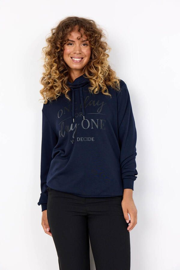 Soyaconcept Sweatshirt met opstaande kraag en tunnelkoord model 'BANU' - Foto 3
