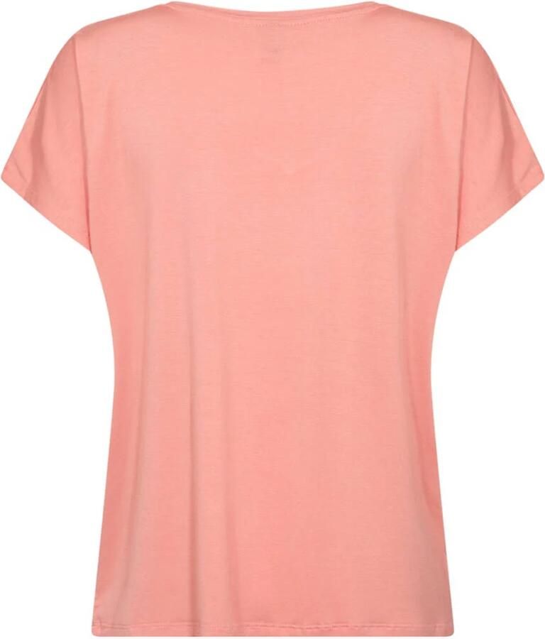 Soyaconcept T-shirt met geribde V-hals model 'Marica'