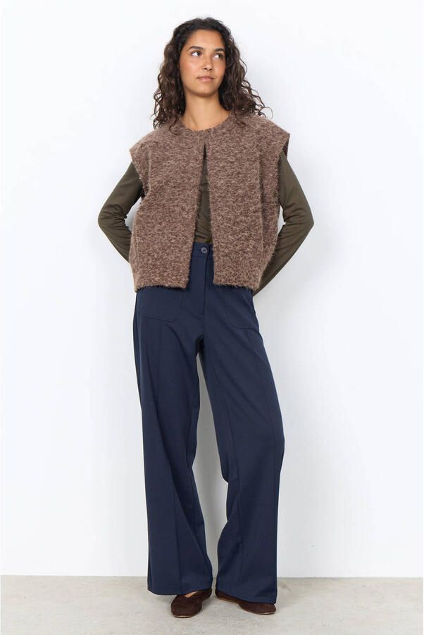 Soyaconcept teddy gilet bruin - Foto 3