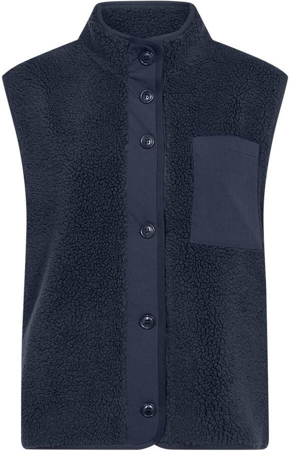 Soyaconcept teddy gilet donkerblauw