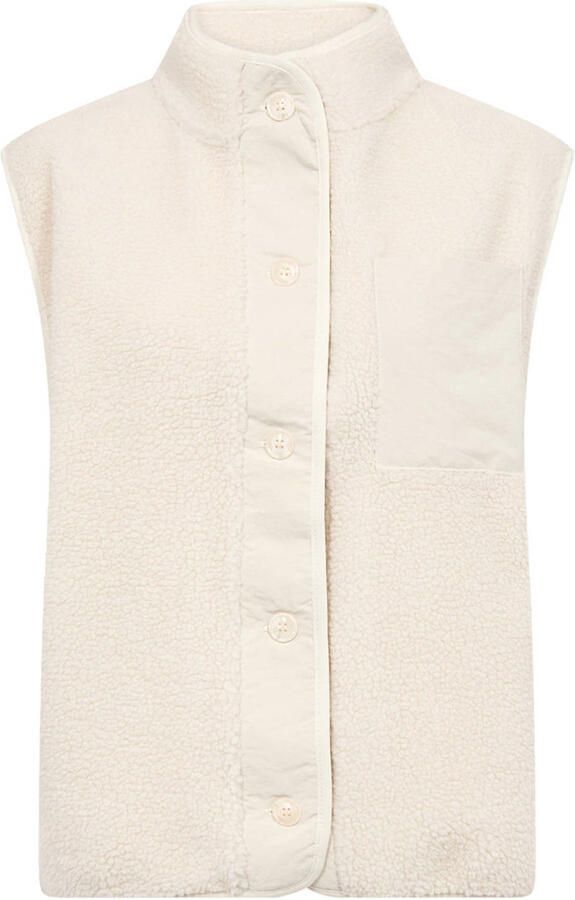 Soyaconcept teddy gilet ecru