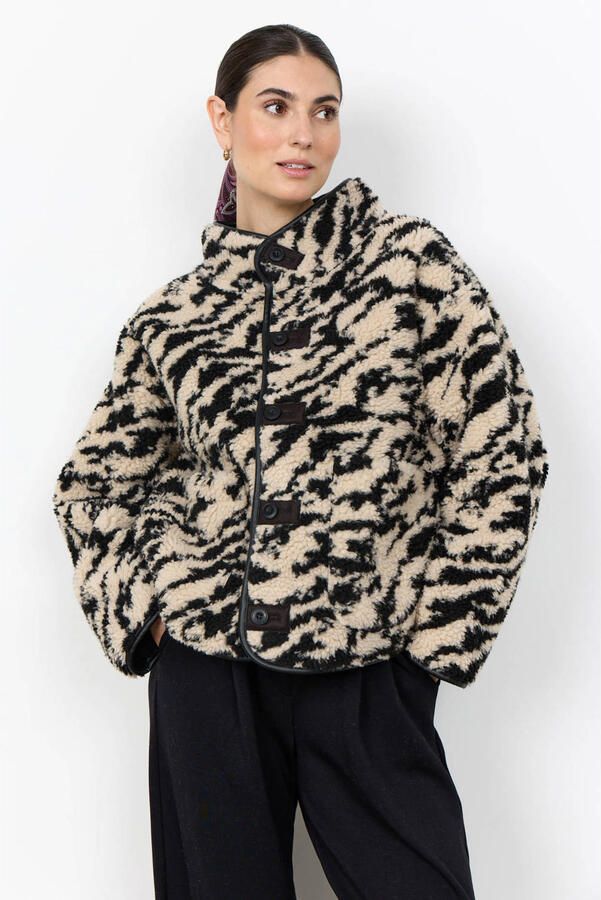 Soyaconcept teddy jas met print zwart - Foto 3