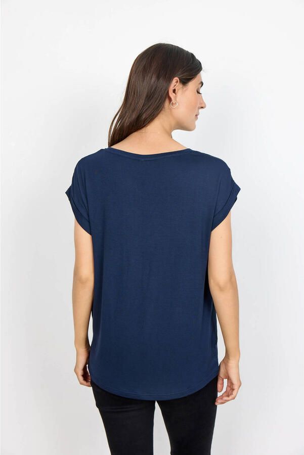 Soyaconcept Shirtblouse SC-Thilde6 met boord en voorzijde van satijn de achterkant van jersey - Foto 3