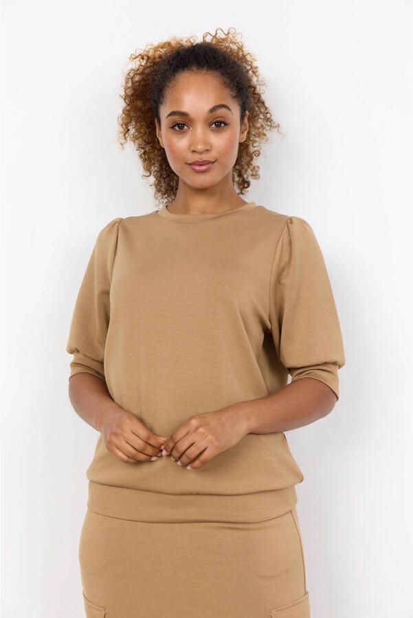 Soyaconcept Comfortabele Camel Shirt met Ronde Hals Brown Dames - Foto 3