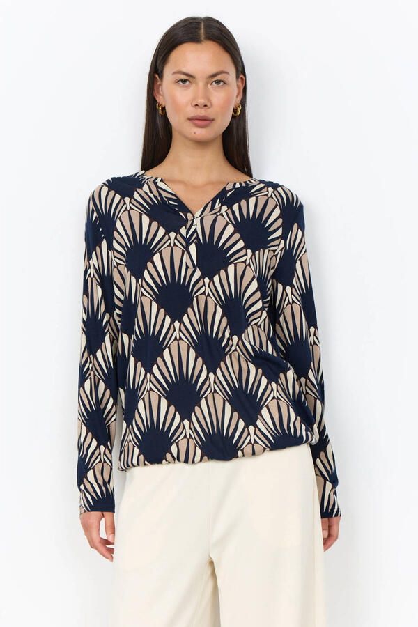 Soyaconcept top met print donkerblauw - Foto 3