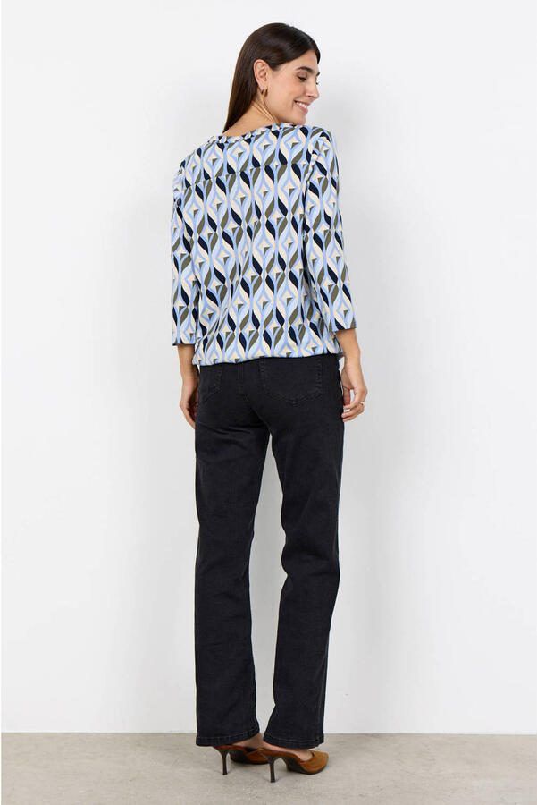 Soyaconcept top met print lichtblauw - Foto 3