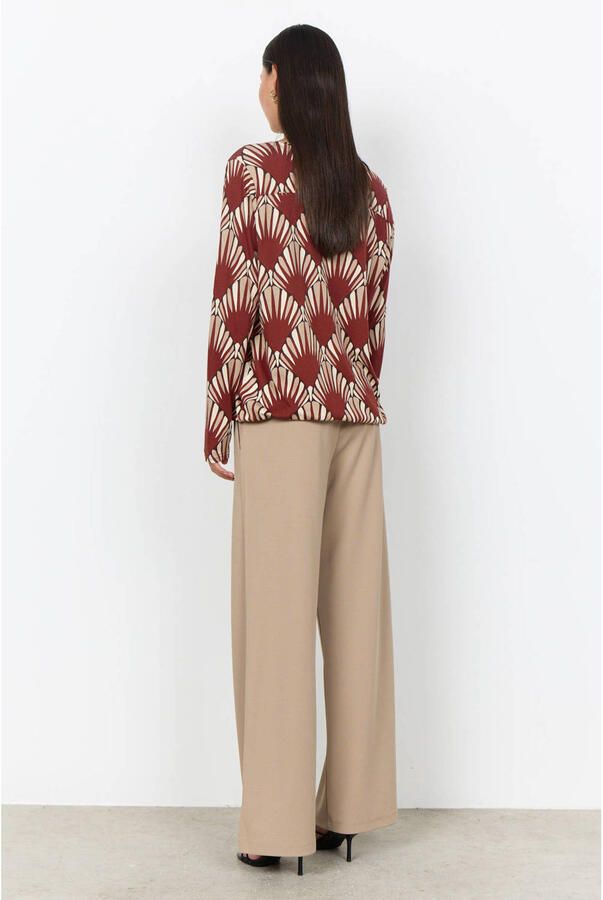 Soyaconcept top met print roodbruin - Foto 2