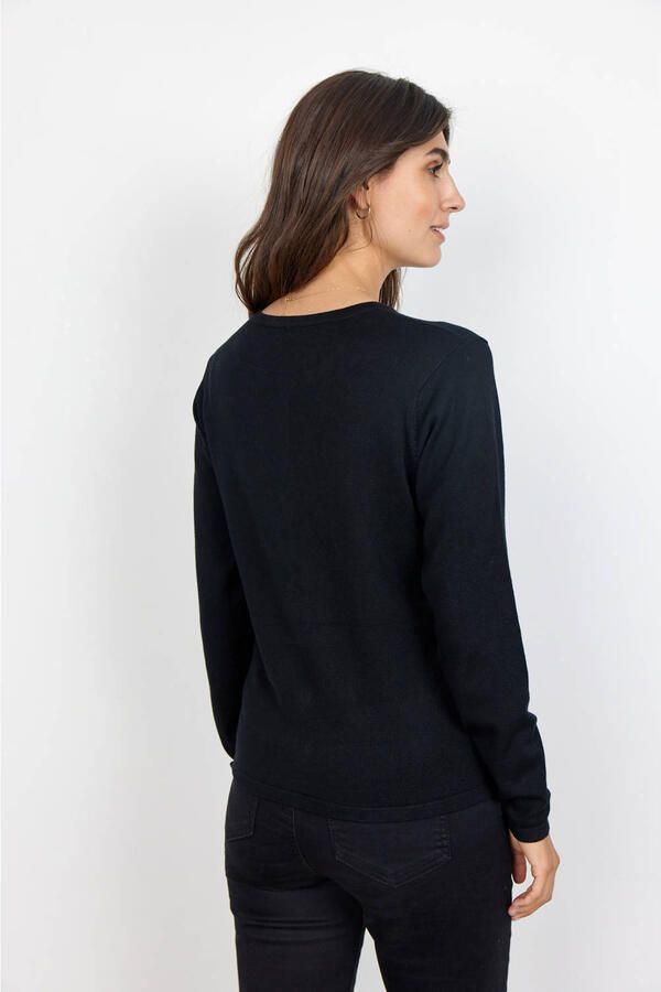 Soyaconcept Gebreid jack met ronde hals model 'Dollie'