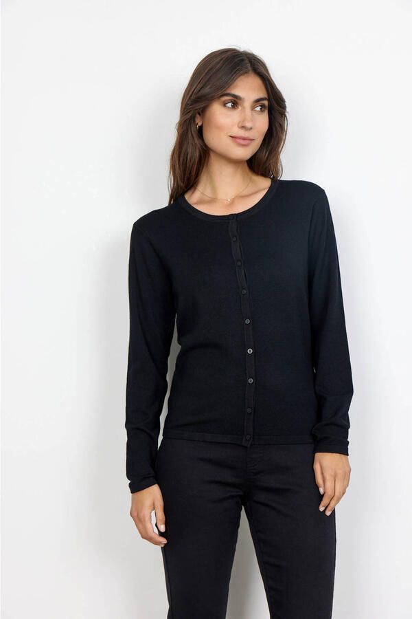 Soyaconcept Gebreid jack met ronde hals model 'Dollie'