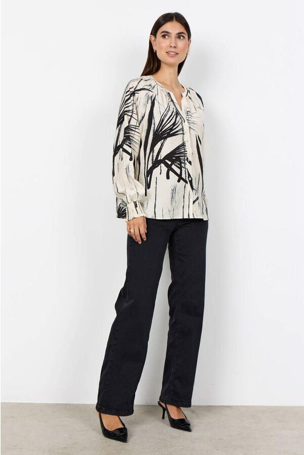 Soyaconcept viscose blouse met print ecru - Foto 2