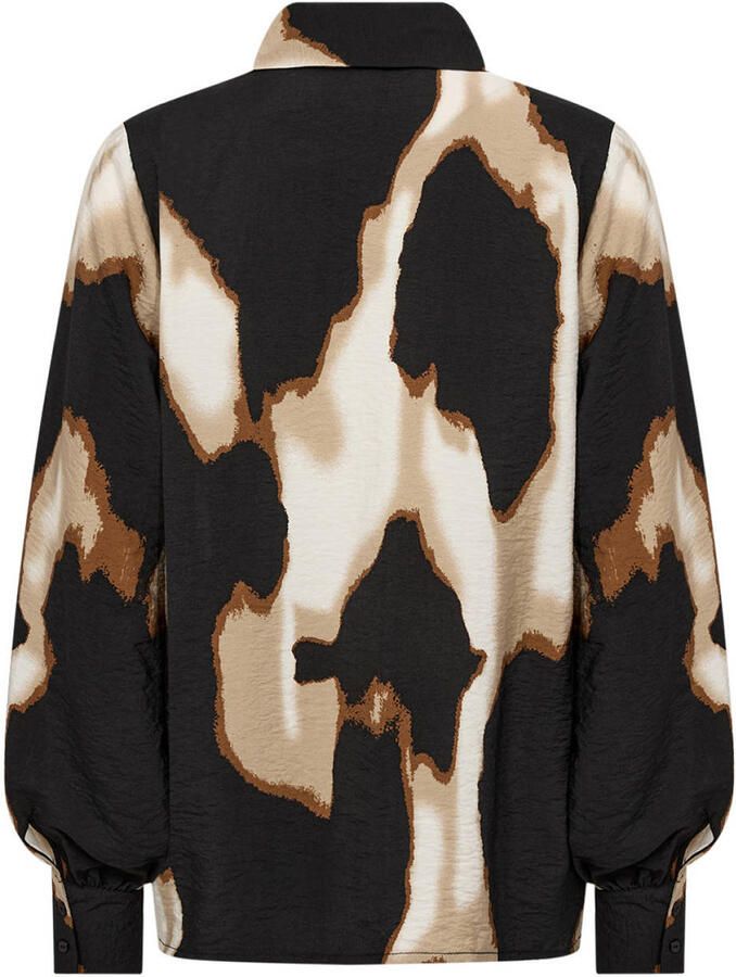 Soyaconcept viscose blouse met print zwart - Foto 2