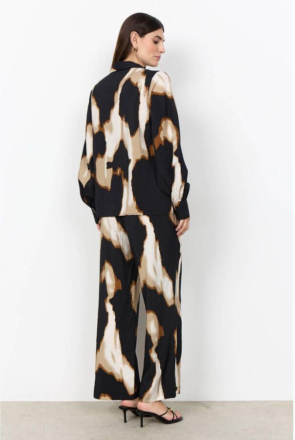 Soyaconcept viscose blouse met print zwart - Foto 3