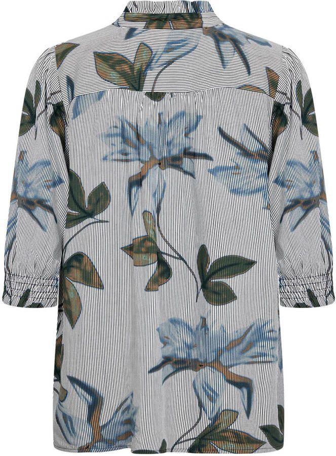 Soyaconcept viscose gebloemde blouse blauw - Foto 2