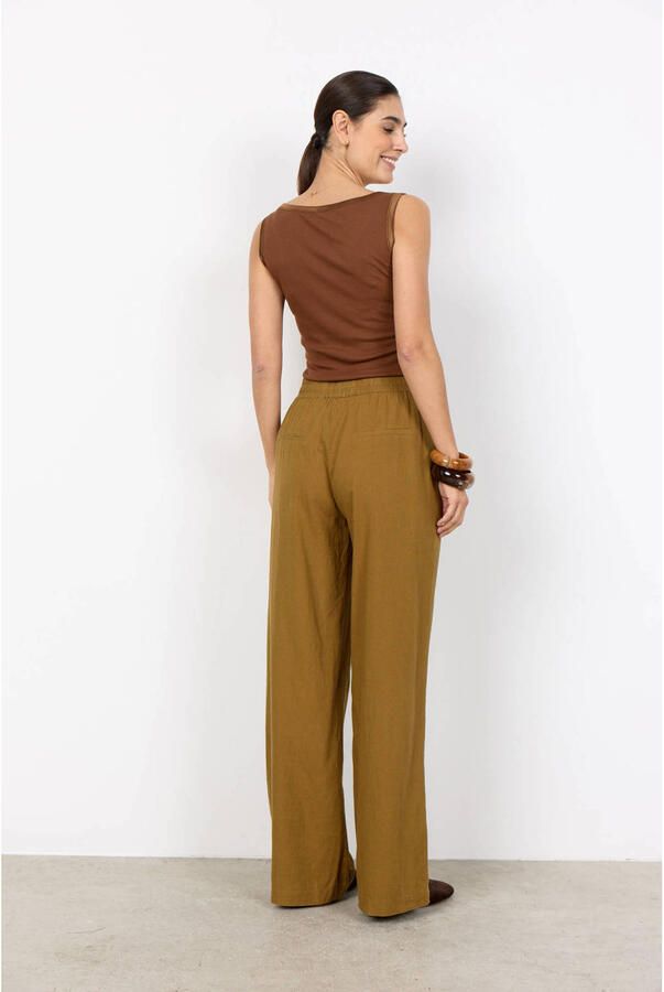 Soyaconcept wide leg high waist broek met linnen - Foto 2