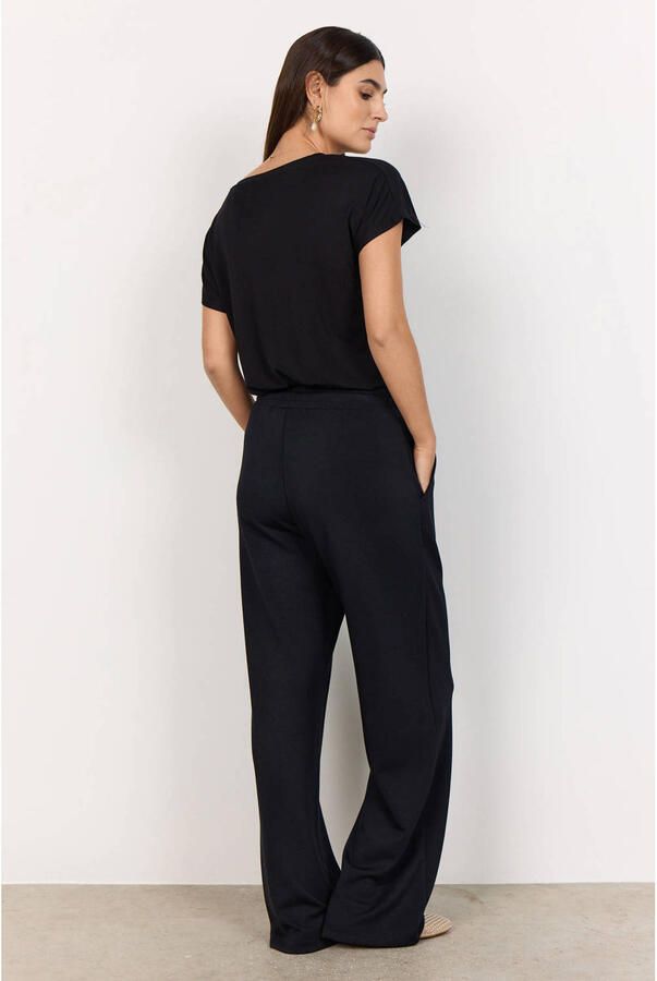 Soyaconcept Wide leg high waist casual broek zwart - Foto 2