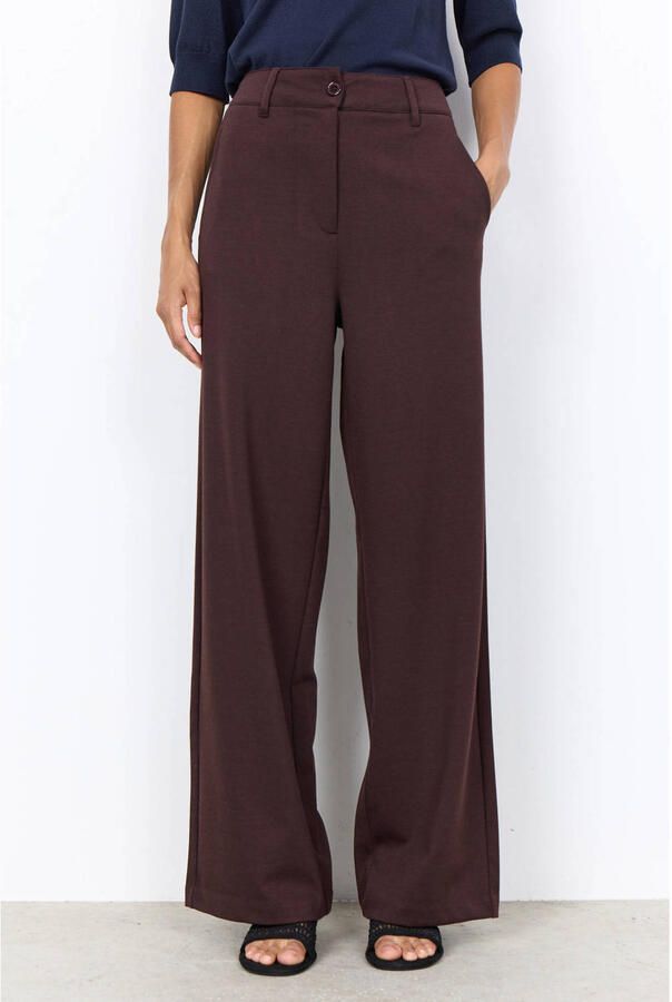 Soyaconcept wide leg pantalon donkerpaars